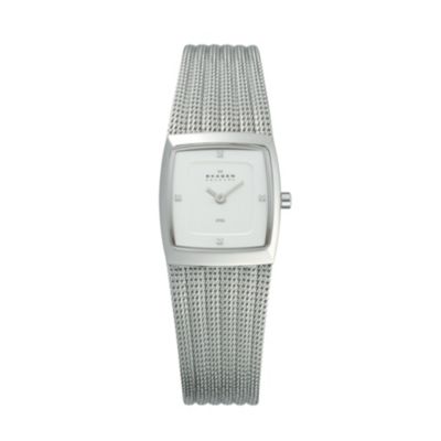Skagen Ladies' Square Dial Steel Mesh Bracelet Watch - Product number 9737480