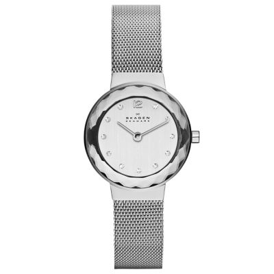 Skagen Ladies' Silver Dial Mesh Bracelet Watch H.Samuel