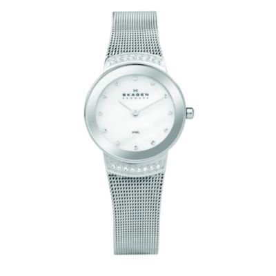 Skagen Ladies' Swarovski Dial Silver Bracelet Watch - Product number 9737561