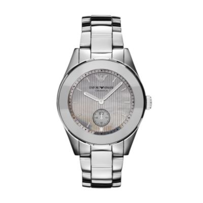 Emporio Armani ladies' grey mother of pearl bracelet watch - Product number 9737936