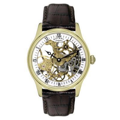 Rotary Men's Skeleton Dial Strap WatchRotary Men's Skeleton Dial Strap Watch