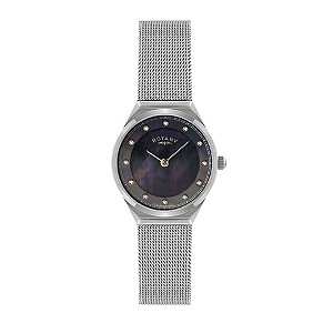 Rotary Ladies' Mother of Pearl Dial Mesh Strap Watch