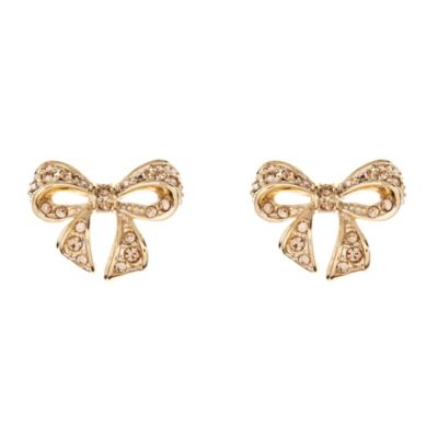 Ted Baker crystal pave gold plated bow earrings - Product number 9738193
