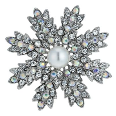Starburst Crystal & Pearl Brooch - Product number 9741224