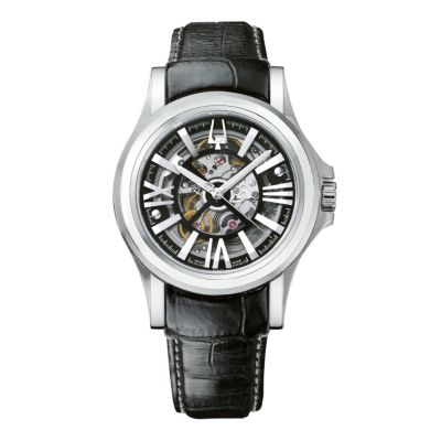 Bulova Accutron Kirkwood black leather strap watch - Product number 9742549