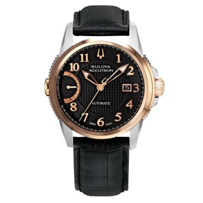 Bulova Accutron Calibrator men's EFAS black strap watch - Product number 9742689