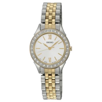 Seiko Ladies' Two Tone Stone Set Bracelet Watch - Product number 9743472