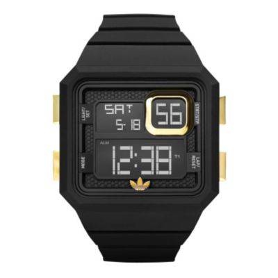 Adidas Curitiba Men's Black & Gold Silicone Watch - Product number 9748989