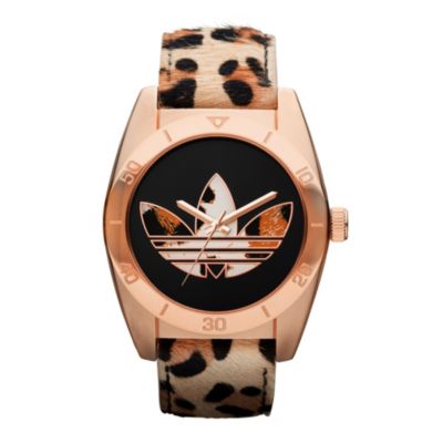 Adidas Santiago Rose Gold Plated Cheetah Strap Watch - Product number 9749055