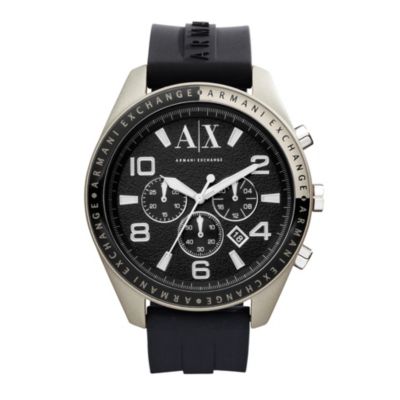Armani Exchange Men's Black Silicone Strap Watch - Product number 9749233