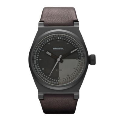 Diesel Men's Black Leather Strap Watch - Product number 9756140