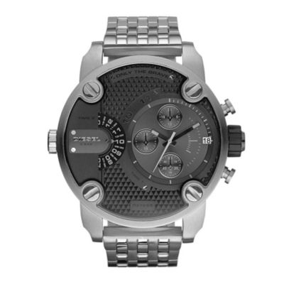 Diesel Men's Black Dial Stainless Steel Bracelet Watch
