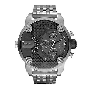 Diesel Men's Black Dial Stainless Steel Bracelet Watch