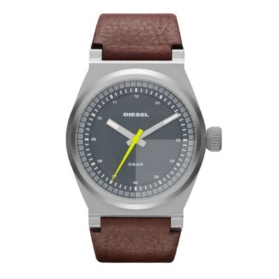 Diesel Men's Brown Leather Strap Watch - Product number 9756221