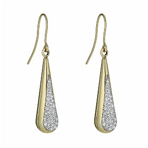 Together Bonded Silver & 9ct Gold Crystal Drop EarringsTogether Bonded Silver & 9ct Gold Crystal Dro