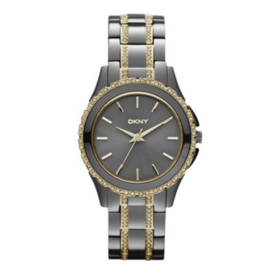 DKNY Ladies' Dark Grey Ion Plated Bracelet Watch - Product number 9763546
