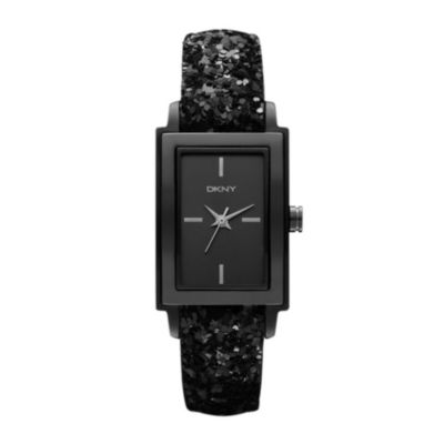 DKNY Ladies' Black Sequin Strap Watch - Product number 9763619