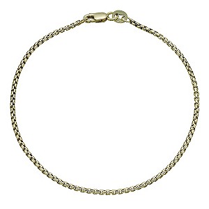 Together Bonded Silver & 9ct Gold Box Chain Bracelet