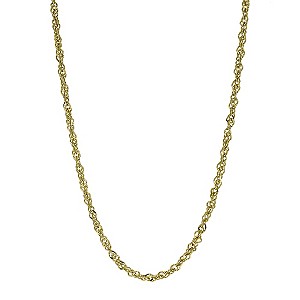 Together Bonded Silver & 9ct Gold Singapore Chain