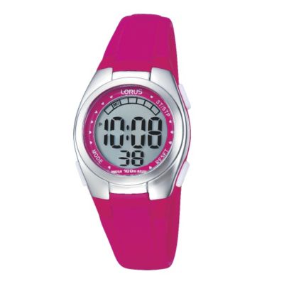 Lorus Children's Pink Digital Strap Watch - Product number 9771808