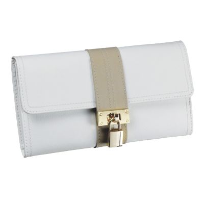 Cream leather jewellery roll - Product number 9774815