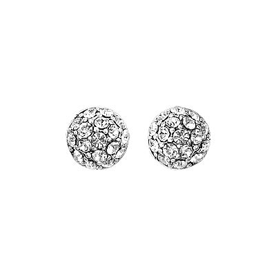 Pilgrim Sterling Silver Crystal Ball Stud Earrings