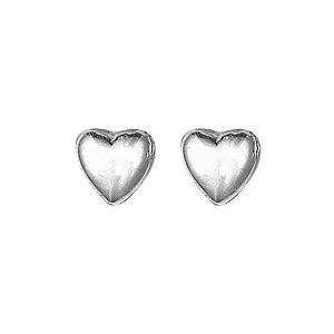 Pilgrim Silver-Plated Heart Stud Earrings