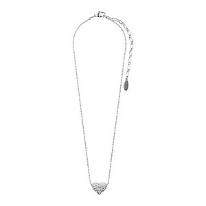 Pilgrim Sterling Silver Crystal Heart Necklace