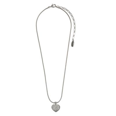 Pilgrim Silver-Plated Crystal Heart Necklace
