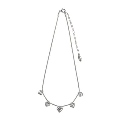 Pilgrim Sterling Silver Multi Heart Necklace