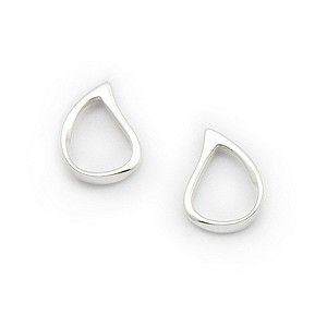 Ortak Silver Open Stud Earrings