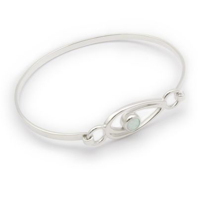 Ortak Silver and White Opal Swirl Bangle - Product number 9779035