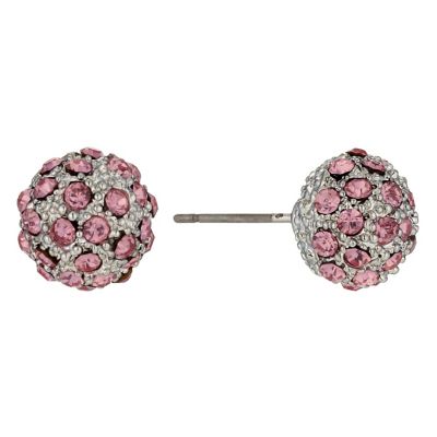 Pink Crystal Ball Stud Earrings - Product number 9779167