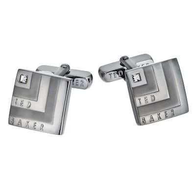 Ted Baker Cornlay square charcoal cufflinks - Product number 9785531
