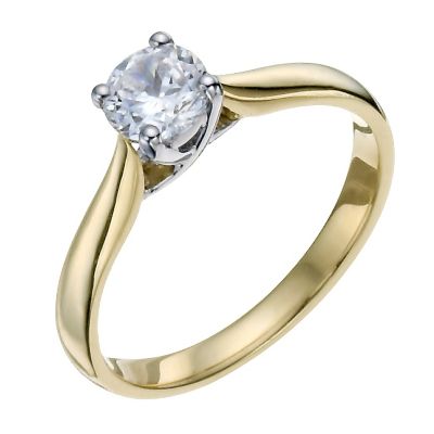 18ct Yellow Gold 1/2 Carat Diamond Solitaire - Product number 9799796