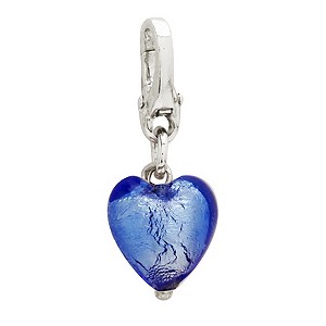 Charmed Memories Blue Murano Glass Heart Bead