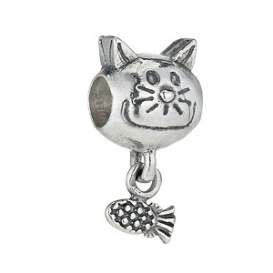 Sterling Silver Cat Bead