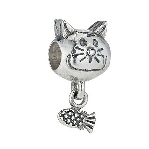 Charmed Memories Sterling Silver Cat Bead