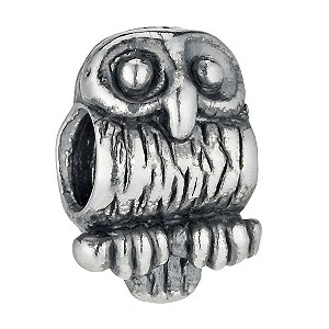 Sterling Silver Owl Bead