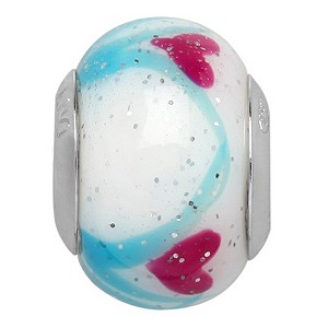 Charmed Memories Sterling Silver Pink & Blue Murano Bead