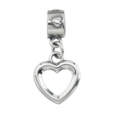 Charmed Moments Sterling Silver Open Heart Charm