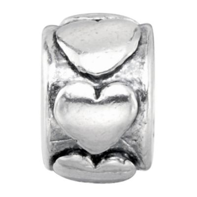 Sterling Silver Hearts Bead