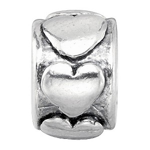 Charmed Memories Sterling Silver Hearts Bead