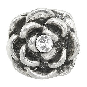 Charmed Memories Sterling Silver Crystal Flower Bead