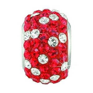 Charmed Memories Red & White Crystal Bead