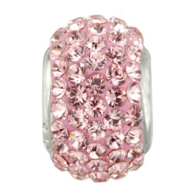 Special Memories Sterling Silver Pink Crystal Bead