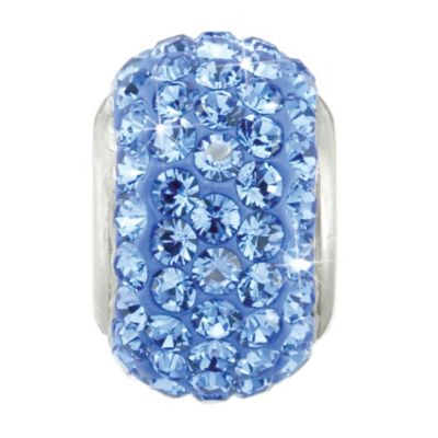 Special Memories Sterling Silver Blue Crystal Bead