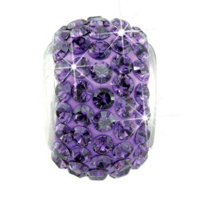 Charmed Memories Sterling Silver Dark Purple Crystal Bead