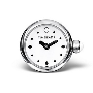 Charmed Memories Stainless Steel White Dial Timebead