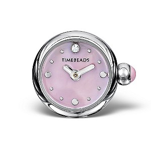 Charmed Memories Stainless Steel Pink Dial Timebead